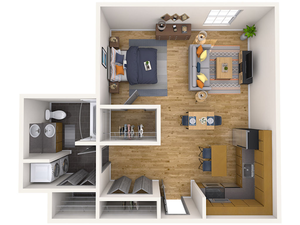 5 Design Ideas For Decorating A Small Studio Apartment Greystar   Studio Floor Plan 2